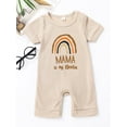 thumbnail image 2 of aturustex Fathers Day Mothers Day Newborn Baby Boy Girl Rainbow Romper Summer Ribbed Bodysuit Outfit Clothes (0-24 Months), 2 of 8