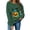 Army Green, variant on Halloween Sweatshirts for Women Classic Crewneck Long Sleeve Oversized Shirt Ghost Graphic Pullover Sweatshirt Army Green