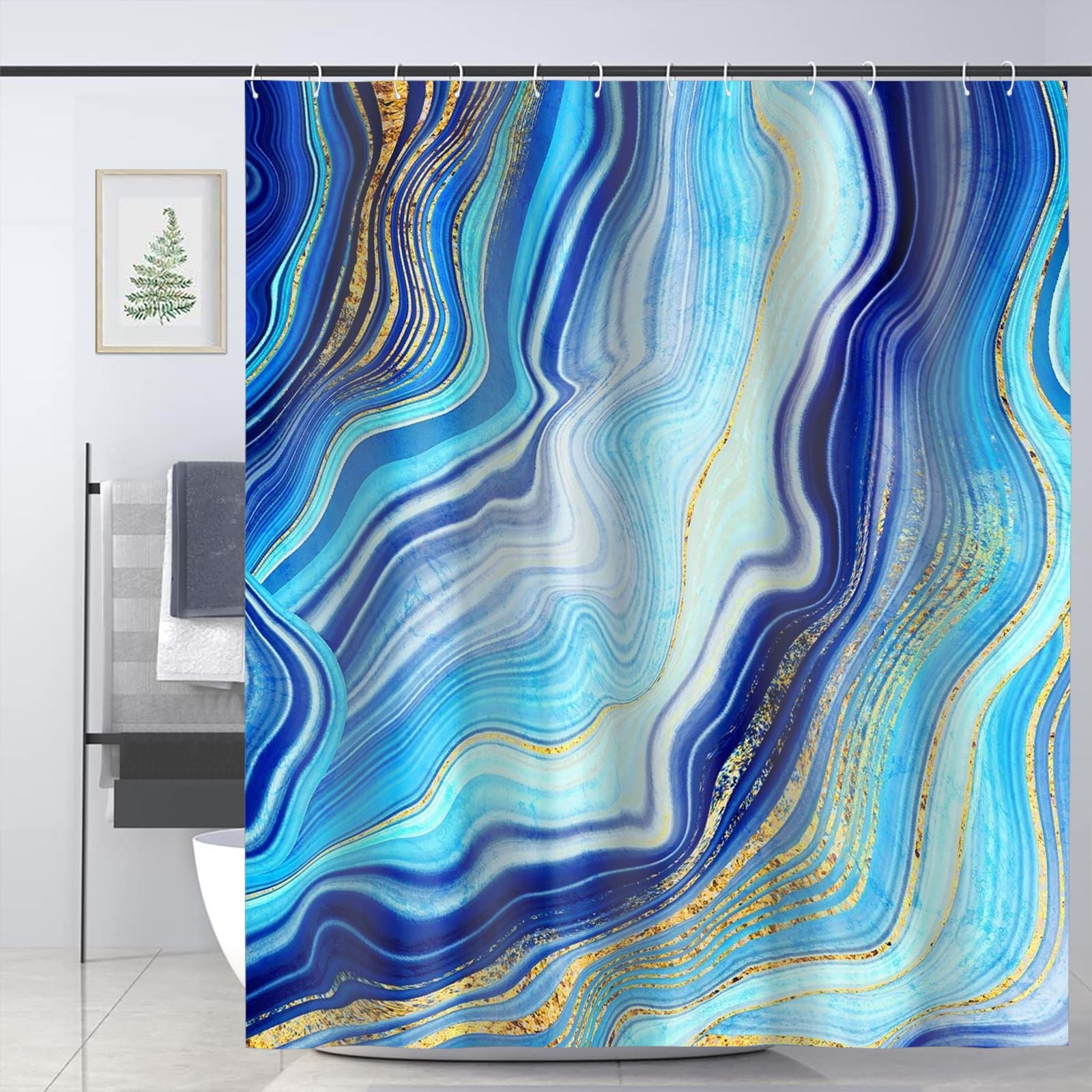 Abstract Shower Curtain Marble Colorful Shower Curtain for Bathroom