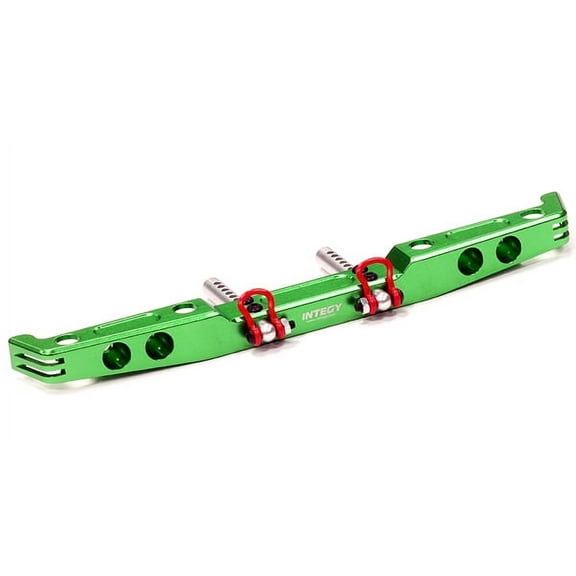 Integy RC Toy Model Hop-ups C24688GREEN Billet Machined Alloy Rear Bumper for Axial SCX-10, Dingo, Honcho