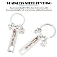 thumbnail image 6 of ULTNICE House Key Ring Stainless Keychain Silver 1Pcs Welcome Back Home present, 6 of 8