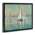 thumbnail image 3 of Stupell Industries Traditional Sailboats Water Lake Relaxed Nautical Painting Jet Black Framed Floating Canvas Wall Art, 16x20, by Danhui Nai, 3 of 5