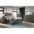 thumbnail image 2 of Intercon Furniture Solid Oak Park Bedroom Wood King Panel Headboard in Pewter, 2 of 2
