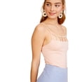thumbnail image 2 of PacificPlex Womens Caged Neckline Spaghetti Strap Seamless Cami Tank Top (M, Blush), 2 of 7