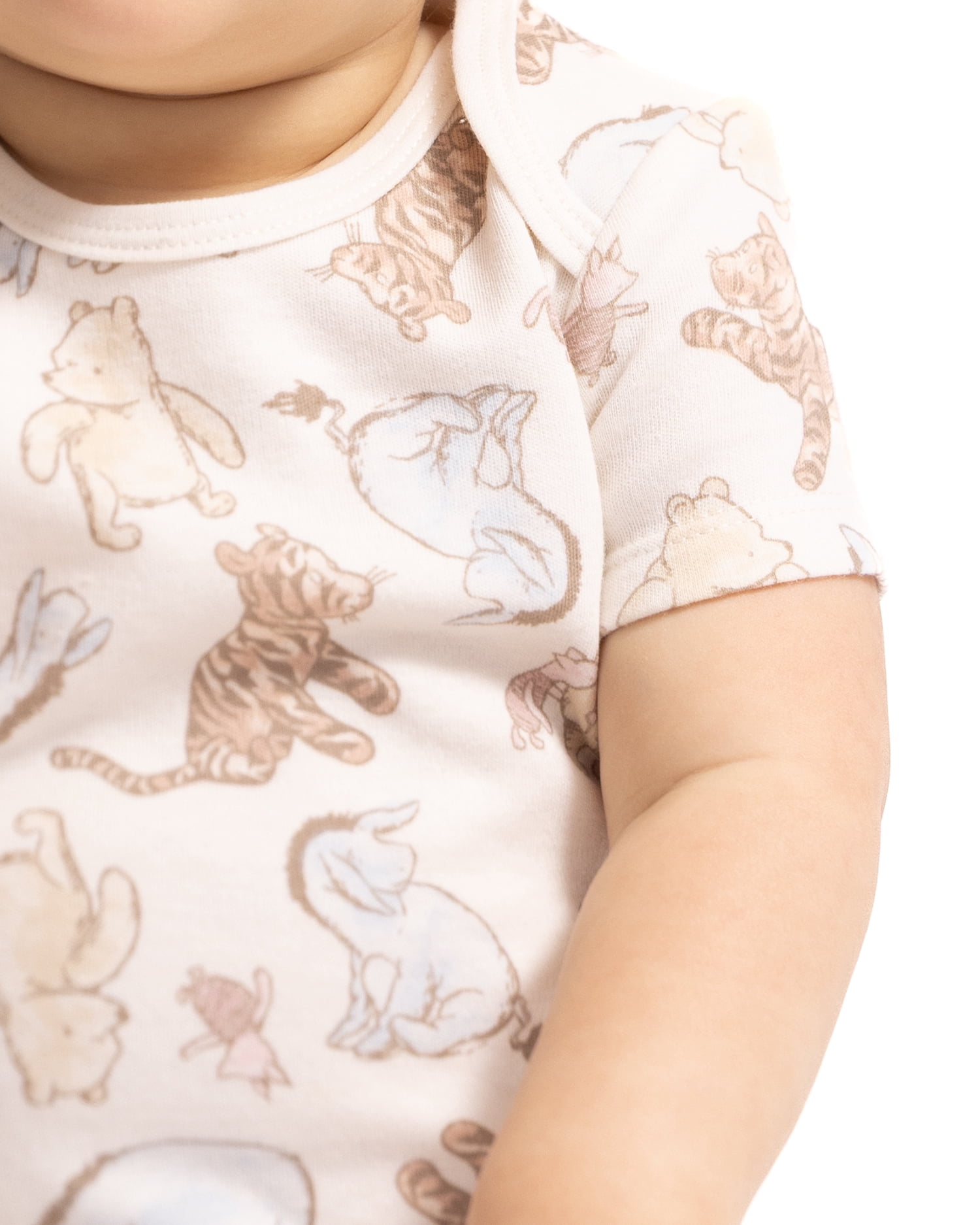 Disney Baby Wishes + Dreams Winnie the Pooh Bodysuits with Short Sleeves, 3-Pack, Sizes Newborn-18M