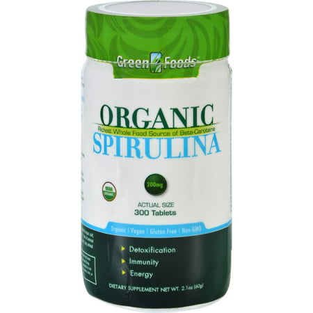 Green Foods spiruline - Bio - 200 mg - 300 comprimés