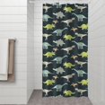 thumbnail image 2 of Dark Watercolor Dinosaur Pattern Shower Curtain 36"x72" ,Bathroom Decorative Shower Curtains Set with 12 Hooks,Modern Waterproof Washable Shower Curtain, 2 of 6