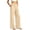 Khaki, variant on Women's Elastic High Waist Solid Wide Leg Sweatpants Soft Loose Casual Palazzo Trousers with Pockets Breathable Daily Workout Loungewear White