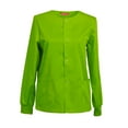 thumbnail image 1 of Womens Scrub Jacket Workwear Snap Front Warm-up Scrubs Jacket, 1 of 4