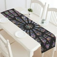 thumbnail image 4 of MKHERT Rose Window Table Runner for Kitchen Wedding Party Home Decor 16x72 inch, 4 of 4