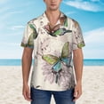 thumbnail image 6 of Picia Flying Butterflies-1 Gentle Cotton Regular Fit Short Sleeve Casual Hawaiian Shirt for Men-X-Large, 6 of 9