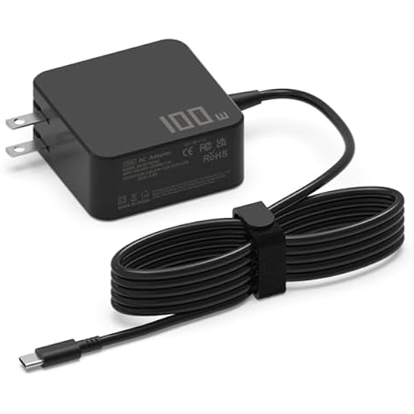 ccwonima 100W-USB-C-Charger, USB-C-Laptop-Charger Fast Charger Compatible with Asus ROG Ally, HP, Lenovo ThinkPad, Acer, Laptops and All USB - C Port Devices, Charge Type-C 96W 90W 65W 45W 30W Device