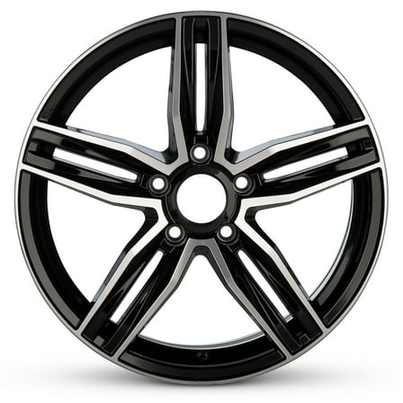 Romac Venom 18 Inch, 5 x 120 Bolt Pattern, 34 mm Offset, 72.6 mm Hub - Black Machine Face Alloy Rim