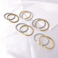 thumbnail image 4 of Woven Stainless Steel Bracelet Open Ended Fashion Bangle Electroplated Durable Round Design Accessory Steel or Gold, 4 of 6