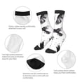 thumbnail image 3 of Honeii Monochrome Flying Ravens Print Children's Colorful Socks,Unisex Kids and Toddlers' Cushioned Sock,Kids Athletic Crew Socks,for Everyday Wear and Sports, 3 of 5