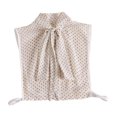thumbnail image 1 of Cuello Falso Sunnimix Lazo Gasa Mujer Media Camisa Desmontable Lunares Blanco, 1 of 8
