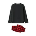 thumbnail image 5 of Matching Christmas Pajamas for Family, Long Sleeve Tree Print Tops + Plaid Pants Set, 5 of 7