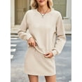 thumbnail image 6 of Women'S 2 Piece Lounge Sets Autumn Matching Outfits Long Sleeve Top and Skirt Loungewear  L, 6 of 8