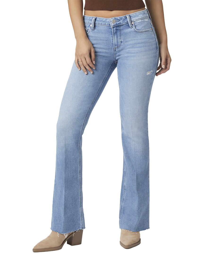 PAIGE womens Skyline Divine Distressed Bootcut Jean, 28, Blue