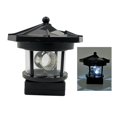 thumbnail image 1 of Faro solar, balizas de luz solar LED impermeables para exteriores, balizas de lámpara giratoria de 360 grados para decoración de estanque de Patio de Negro, 1 of 7