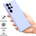 thumbnail image 4 of KOMI Galaxy S24 Silicone Ultra Case, Cute Matte Liquid Silicone Protective Cover, Skin Feel, Full Body Protective, Anti-Fall Soft Shell Protector for Samsung Galaxy S24 Ultra Case, Purple, 4 of 7