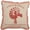 Red, Tan, Creme, variant on VHC Brands Farmhouse Sawyer Mill Chambray Windmill Square Pillow, Red 18x18