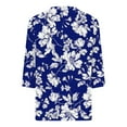thumbnail image 5 of Plus Size Summer Tops 2023 Women Fashion Printed T-shirt 3/4 Sleeves Blouse V-Neck Casual Tunic Up to 65% off, 5 of 5