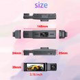 thumbnail image 3 of 3 Cameras Dash Cam Parking Monitoring Clear Car Rearview Mirror Car Video Recording Camcorder Wide Angle Car Camera Recorder WIFI Interconnection Auto Safety Driving Recorder, 3 of 7