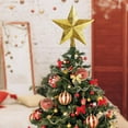 thumbnail image 5 of Estrella de árbol de Navidad con purpurina para decoración de árbol de Navidad (dorado) Rojo Verde, 5 of 5