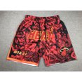 thumbnail image 1 of Miami Heat Retro Embroidered Zipper Pocket Shorts Basketball Pants Embroidered Shorts, 1 of 2