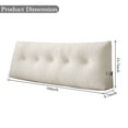 thumbnail image 3 of Lovote Wedge Headboard Reading Pillow 59" x 15.7" x 4.7" Triangular Bolster Backrest Support Cushion for Bed, Sofa, Daybed, White, 3 of 6