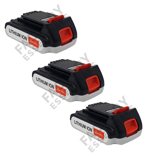 Replace for Black and Decker Weed Eater 20V Battery LBXR20 3Pack