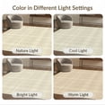 thumbnail image 7 of ODIKA 8'x10' Washable Area Rug Beige Geometric Plaid Checkers Print Motif Contemporary Throw for Living Room, Under Sectional, Family , Durable, Non-Slip, 7 of 7