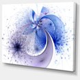 thumbnail image 2 of Bright Blue Symmetrical Fractal Flower - Floral Canvas Art Print, 2 of 3