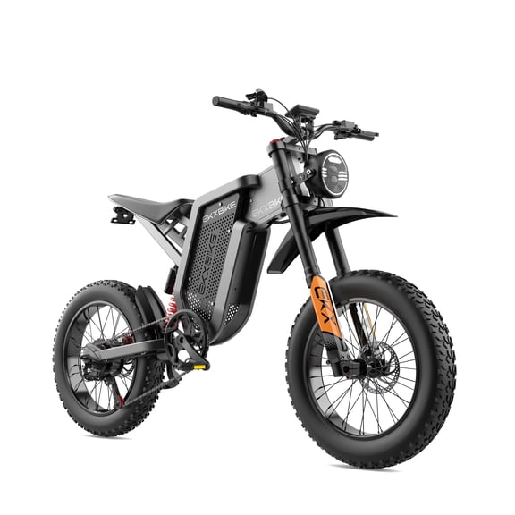 X21 Electric Dirt Bike for Adults, Peak 4000W 34MPH & 75 Miles Electric Bicycle, 48V 35Ah Battery, 20" Fat Tire Full Suspension Electric Mountain Bike UL2849