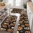thumbnail image 2 of Skull Pumpkin Halloween Pattern Kitchen Rugs Sets Of 3,Kitchen Runner Rugs Non Skid Washable,Decorative Kitchen Floor Mats for Kitchen,Sink,Laundry,17"x30"+ 17"x47" + 17"x59", 2 of 6