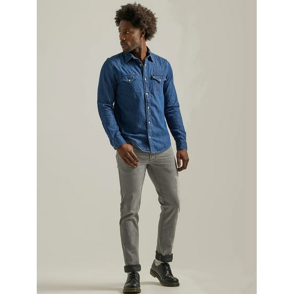 Lee Men's Heritage Slim Fit Straight Leg Jeans (Grey Pavement, W33 x L30)