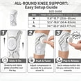 thumbnail image 3 of Knee Sleeve, adjustable compression brace with dial system for pain relief and running support,Purple-Left,Medium, 3 of 8
