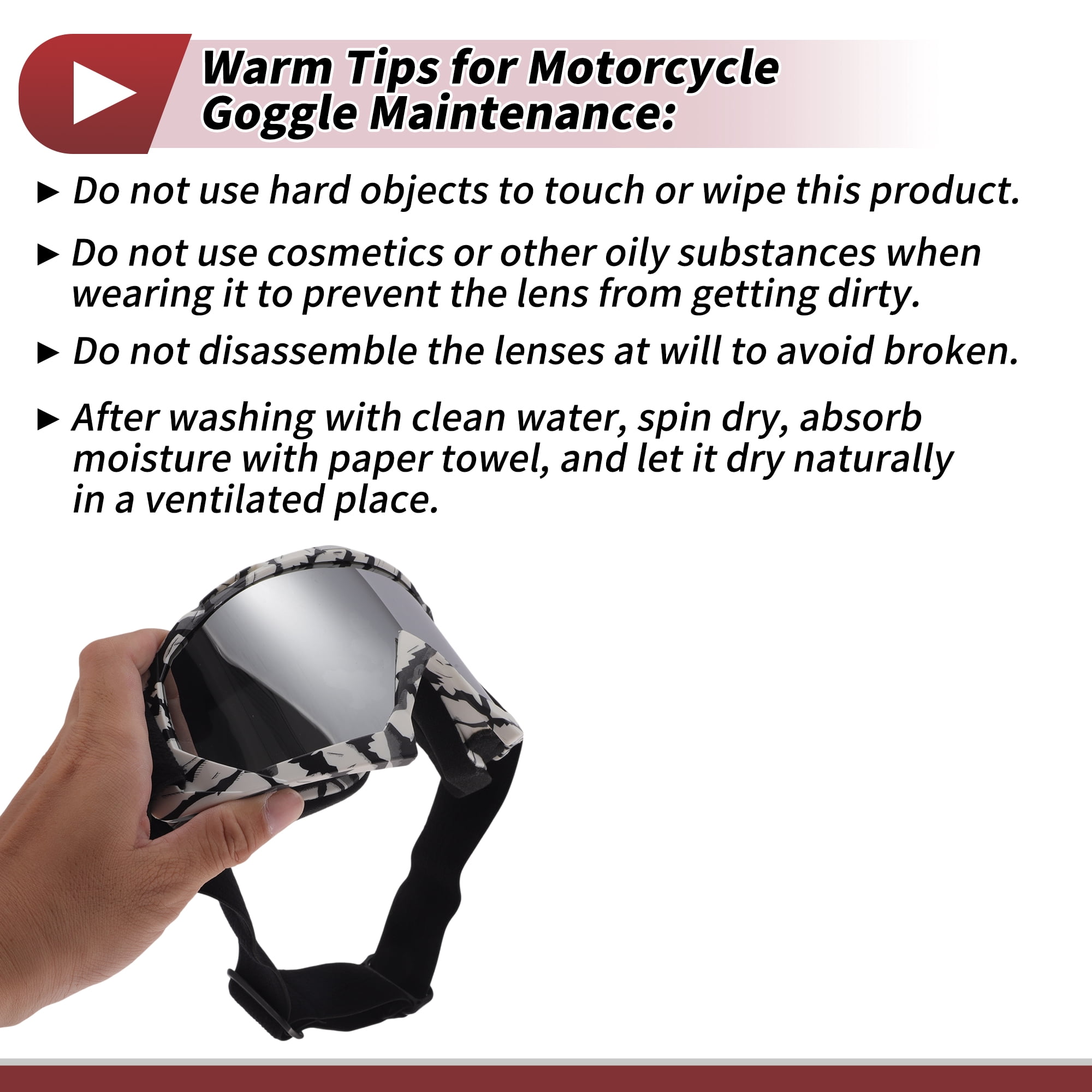 Unique Bargains Motorcycle Riding Goggles PC TPU Cycling Sunglasses Silver Tone Lens Black White Frame