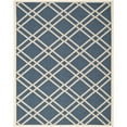thumbnail image 4 of SAFAVIEH Courtyard Jasper Geometric Bordered Indoor/Outdoor Area Rug, 6'7" x 6'7" Square, Navy/Beige, 4 of 10