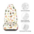 thumbnail image 4 of Picia Sushi and Rolls Print Waterproof Sweating Car Seat Cover for Post Gym Workout, Running, Beach and Hiking, Universal Fit Anti-Slip Bucket Seat Protector, 4 of 5