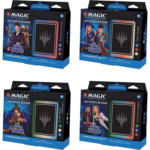 MtG Trading Card Game Doctor Who Set of 4 Commander Decks