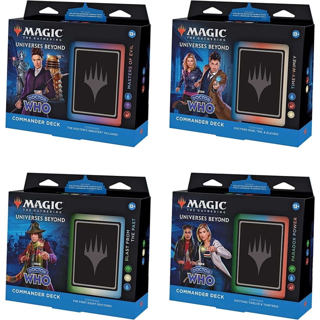 Jeu de Cartes à Collectionner MtG Doctor Who, Ensemble de 4 Commander Decks