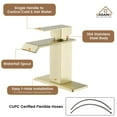 thumbnail image 3 of CASAINC Single Handle Bathroom Faucet, Brushed Gold, 3 of 8