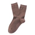 thumbnail image 2 of Anvazise Men Solid Color Breathable Cotton Ribbed Elastic Middle Tube Crew Socks Coffee 1 Pair, 2 of 13
