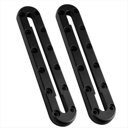 Kayak Rails Kayak Gear Rail Mounting Accessories Suitable for Fishing Rod Holders Paddle Holders Cup Holders 2 x Screws to fix the slide rail base 24 x screws Black