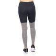 thumbnail image 3 of Expert Brand Women's Mid-Rise, Heather Colorblock Leggings, Black/Heather Charcoal, Large, 3 of 5