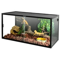 REPTI ZOO 120 Gallon Reptile Terrarium – Large 48" x 24" x 24" terrarium, Black