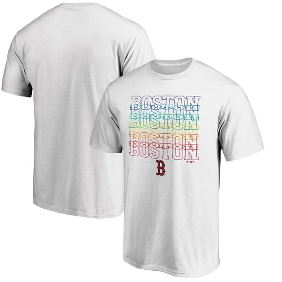 Men's White Boston Red Sox City Pride T-Shirt