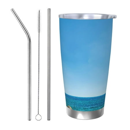 

Matuu Red And White Lighthouse for 20oz Durable Thermal Cups Keep Drinks Cold and Hot Insulated Car Mug with Lid-Straw Three-piece Set